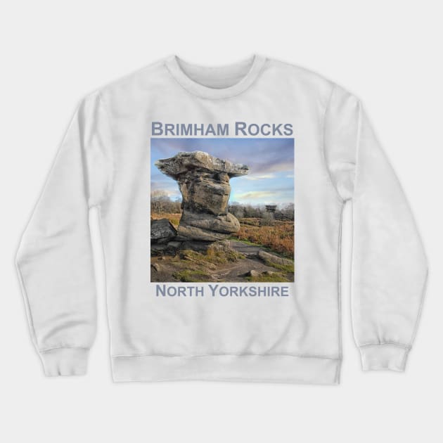 Brimham Rocks in Autumn, North Yorkshire gift Crewneck Sweatshirt by BarbaraGlebska